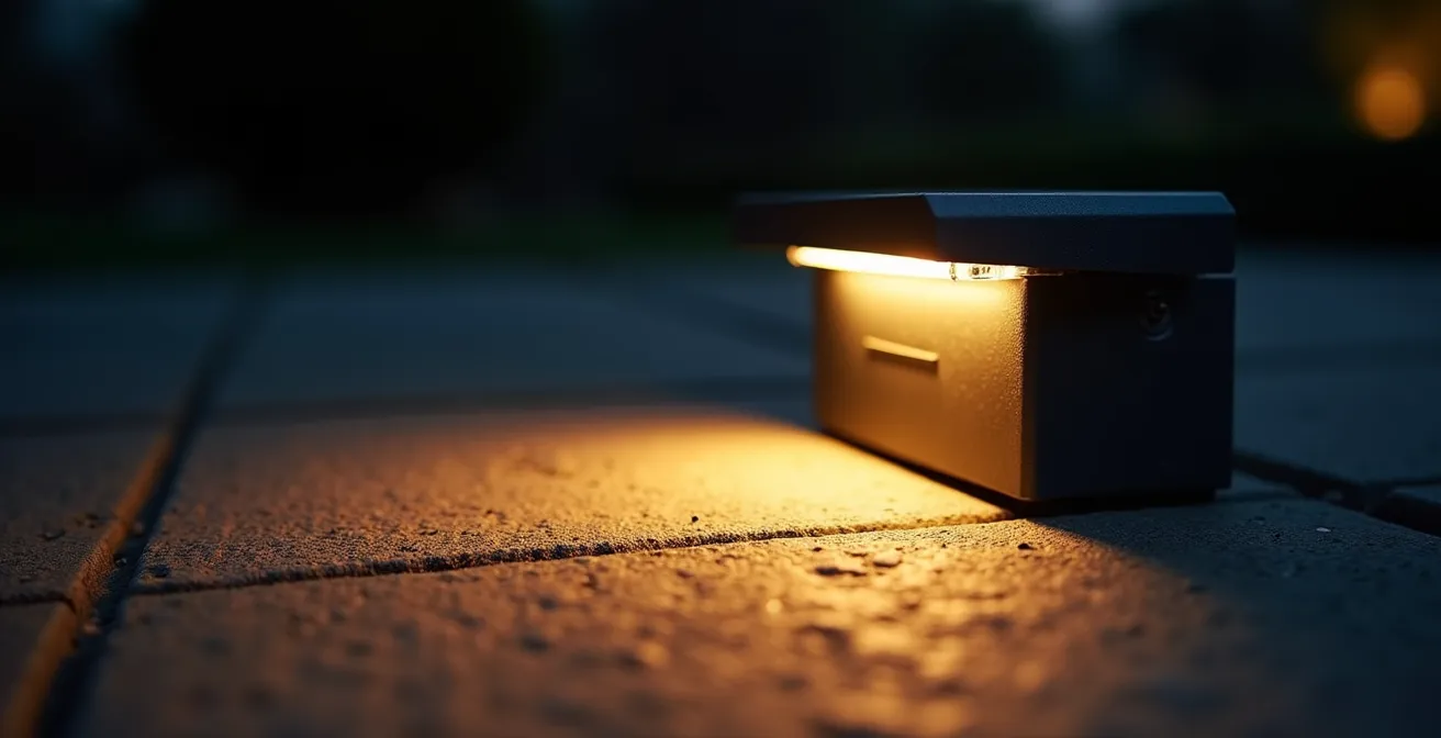 Warmweisse LED-Wegeleuchten mit gezielter Lichtführung im nächtlichen Garten