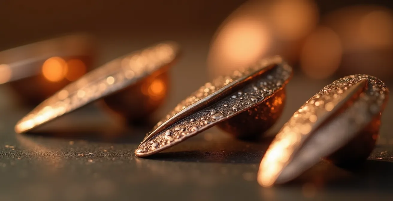 Detailaufnahme eines sich bewegenden Mobiles mit fokussierten Schatten